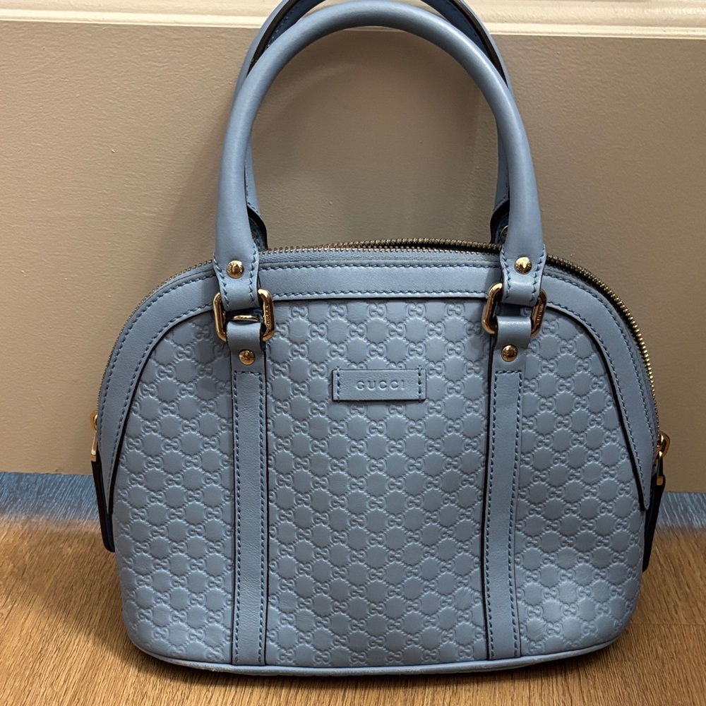 Gucci Light Blue Satchel Bag